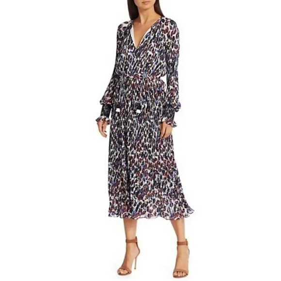 Derek Lam 10 Crosby Nemea Floral Pleated Dress - Picture 1 of 16
